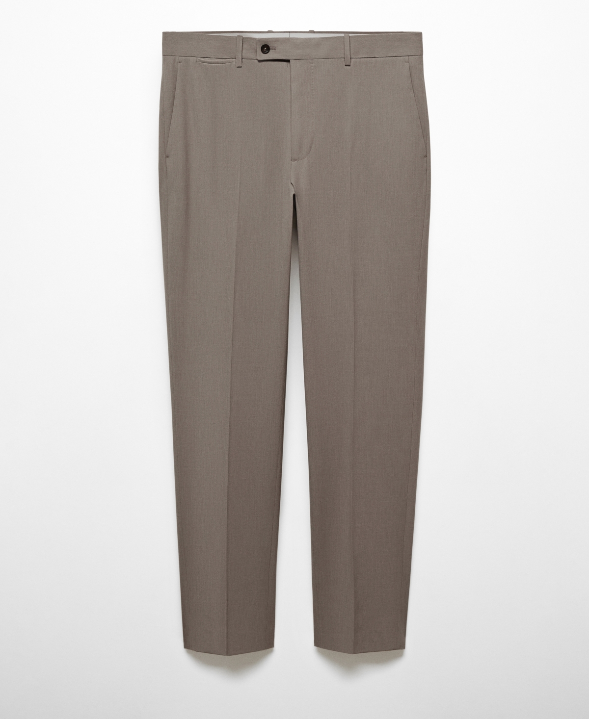 Shop Mango Men's Slim Fit Cool Wool Suit Pants In Beige