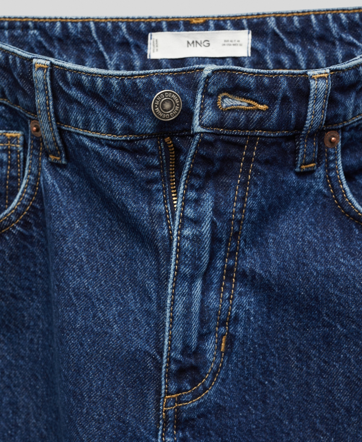 Shop Mango Men's Tapered-fit Jeans In Dark Blue
