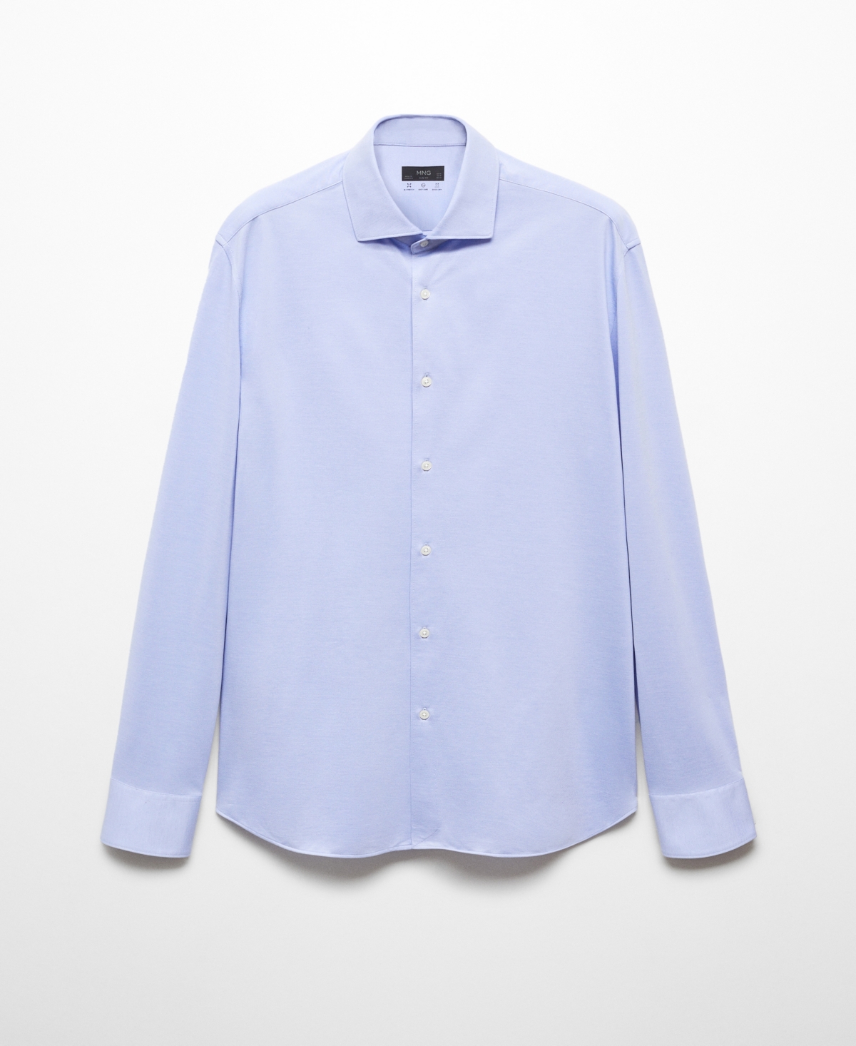 Shop Mango Men's Slim Fit Cotton Dress Shirt In Sky Blue