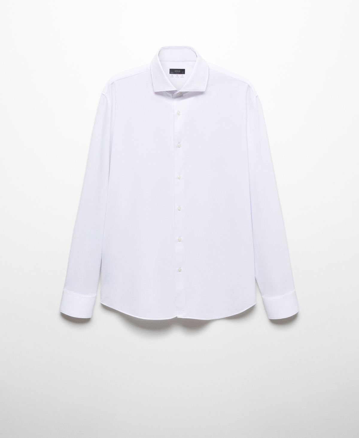 Shop Mango Men's Slim Fit Cotton Dress Shirt In White