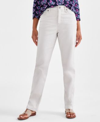 Petite High Rise Natural Straight-Leg Jeans