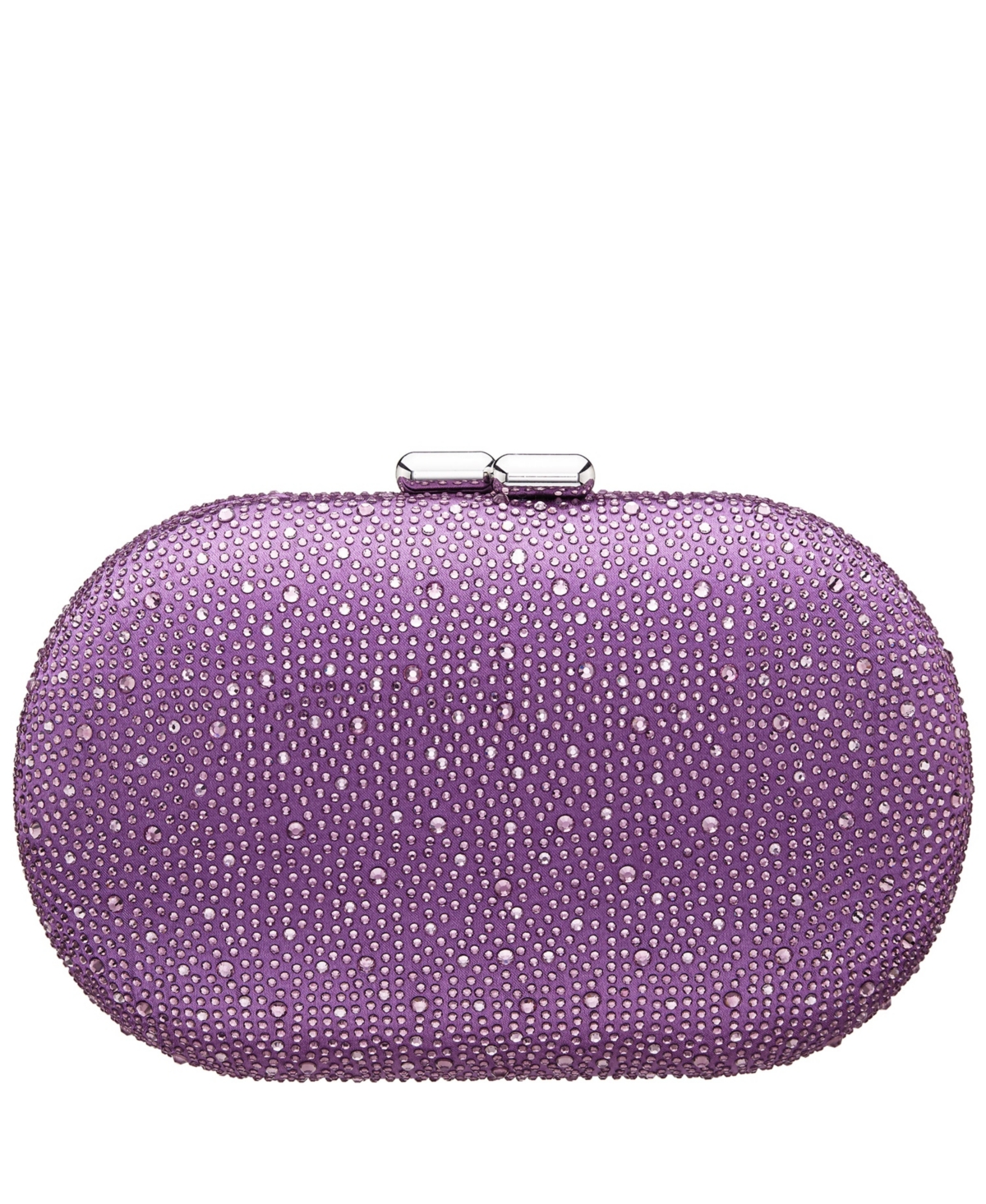 Shop Nina Allover Crystal Oval Minaudiere In Black