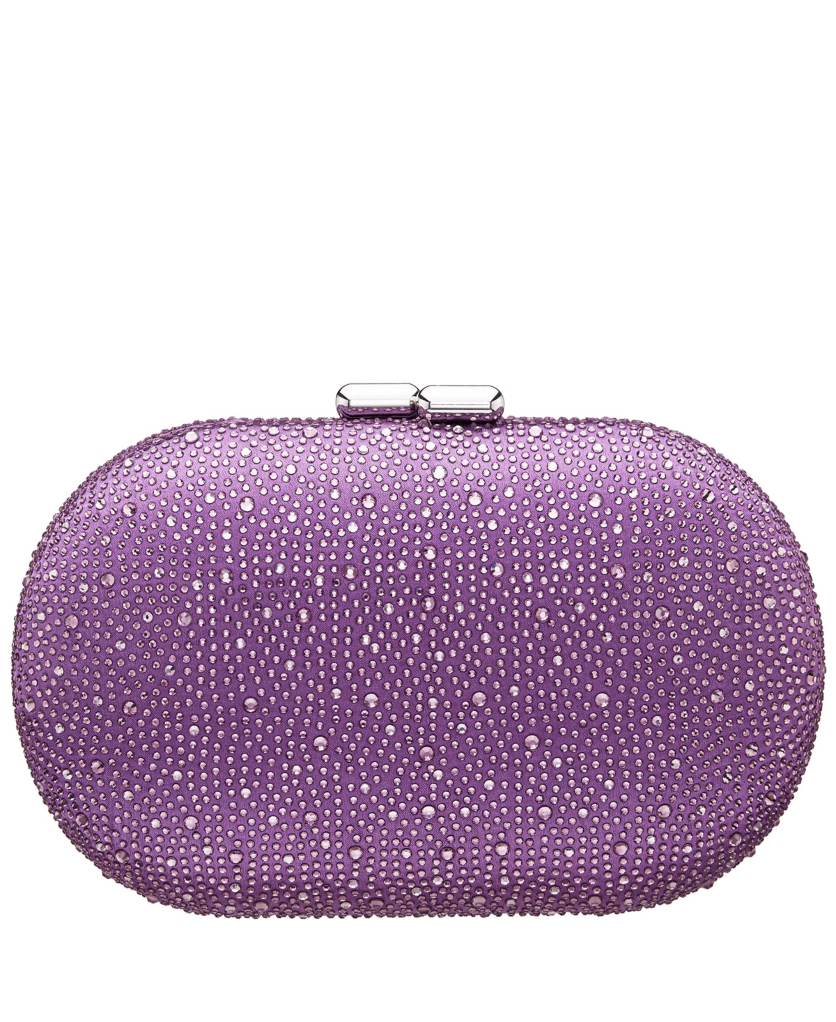 Shop Nina Allover Crystal Oval Minaudiere In Navy