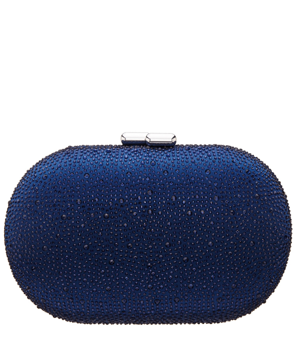 Shop Nina Allover Crystal Oval Minaudiere In Black