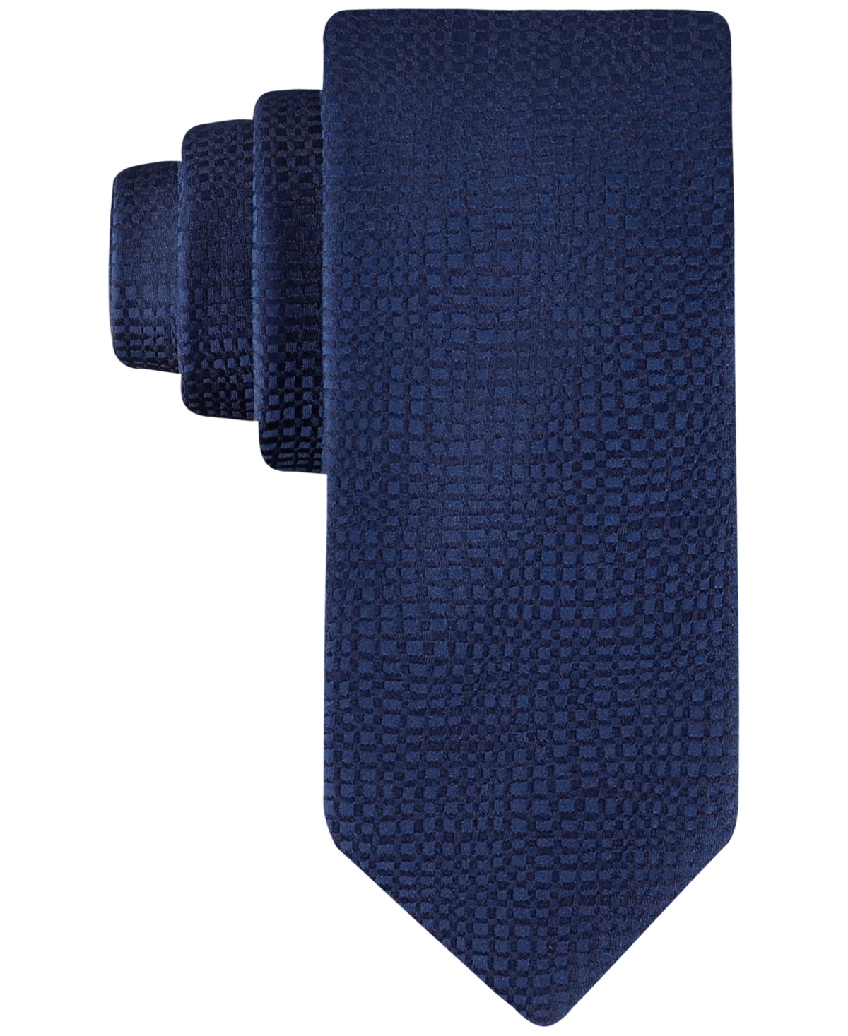 Shop Calvin Klein Men's Sadie Distorted Grid Tie In Navy