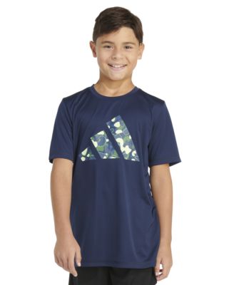 adidas - Big Boys Short-Sleeve Pebble Camo Logo Graphic T-Shirt