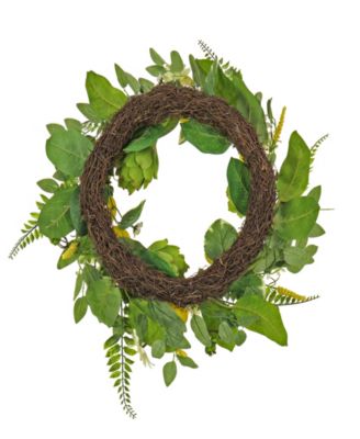 22 Daisy, Artichoke and Lemon Wreath