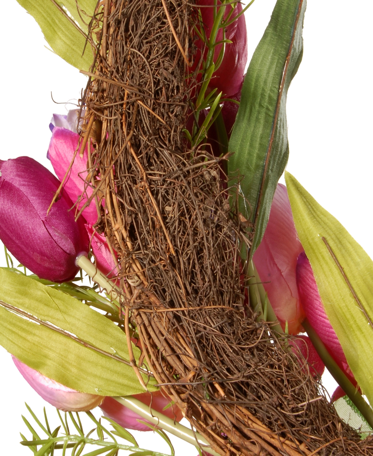National Tree Company 20 Tulip Twig Wreath In Pink