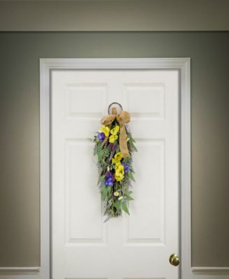 26 Pansy and Lavender Swag