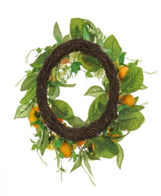 24 Lemons, Hydrangeas and Buttercups Wreath