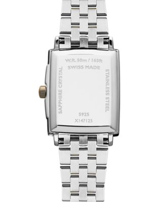Women's Swiss Toccata Diamond Accent Two-Tone Stainless Steel Bracelet Watch 22.6x28.1mm