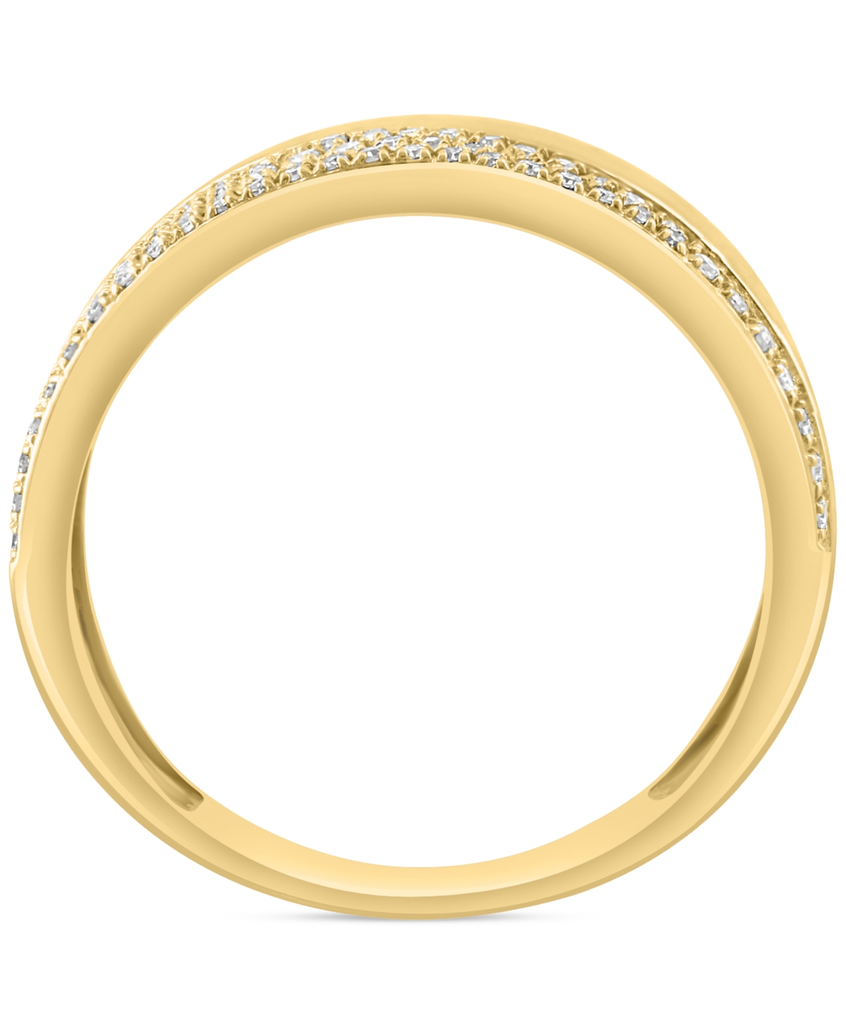Effy Collection Effy Diamond Pave Cutout Statement Ring (1/4 Ct. T.w.) In 14k Gold In Yellow Gol