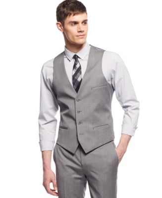 Bar III Light Grey Extra Slim Fit Vest Macy s