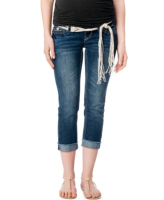WallFlower - Maternity Secret Fit Belly&reg; Belt Boyfriend Jeans, Medium Wash
