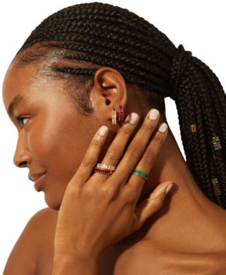 Nano Emerald Color Baguette Ring (1 ct. t.w.) in Gold Vermeil (Also in Nano White Sapphire Color, Nano Ruby Color, & Nano Blue Sapphire Color )