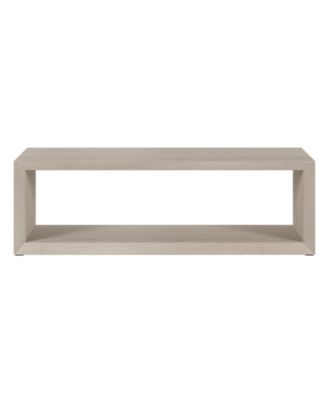 Osmond 58" Wide Rectangular Coffee Table in Alder White