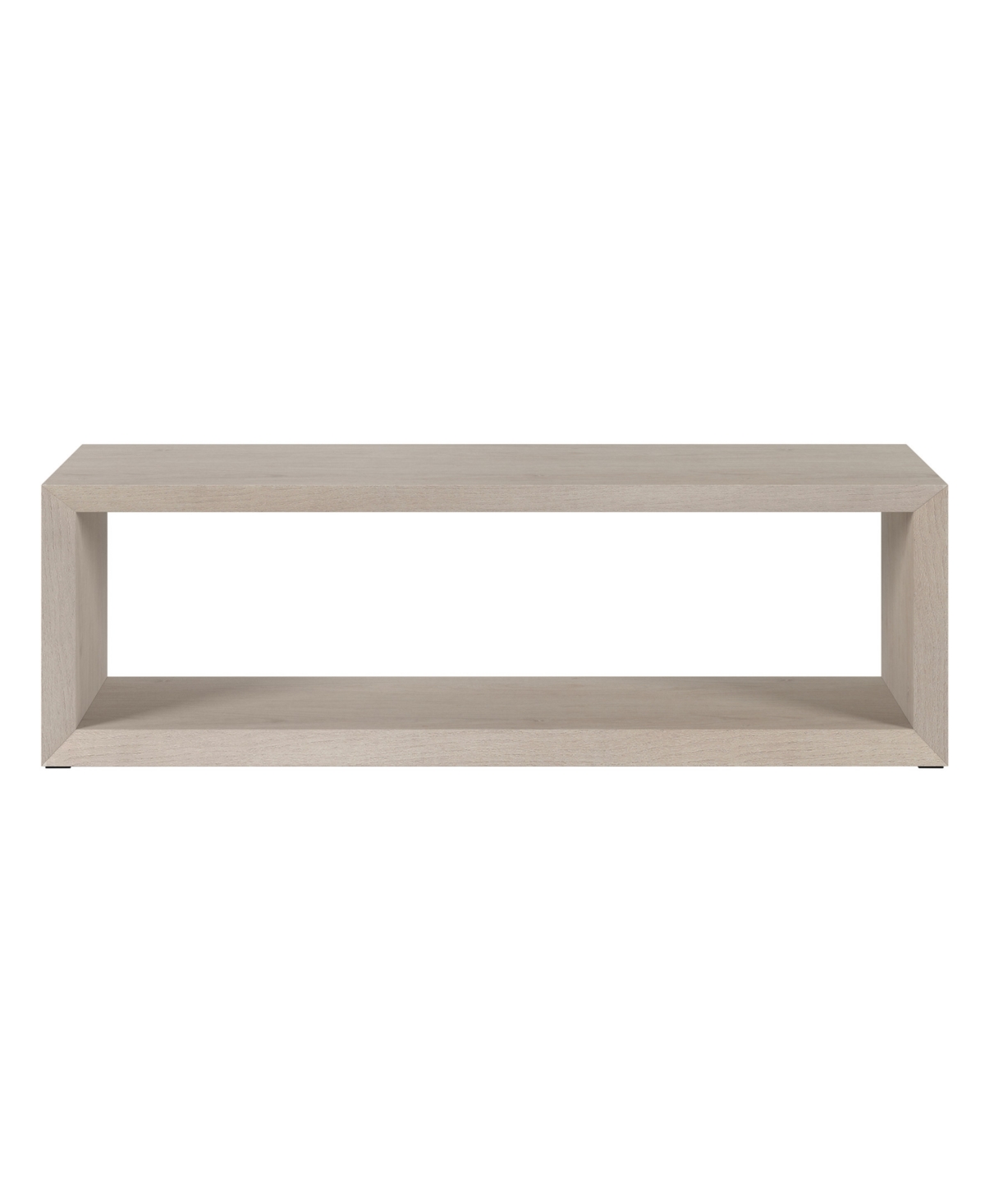Hudson & Canal Osmond 58" Wide Rectangular Coffee Table In Alder White In Alder White