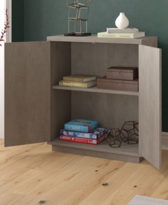 Alston 28" Wide Rectangular Accent Cabinet in Antiqued Gray Oak