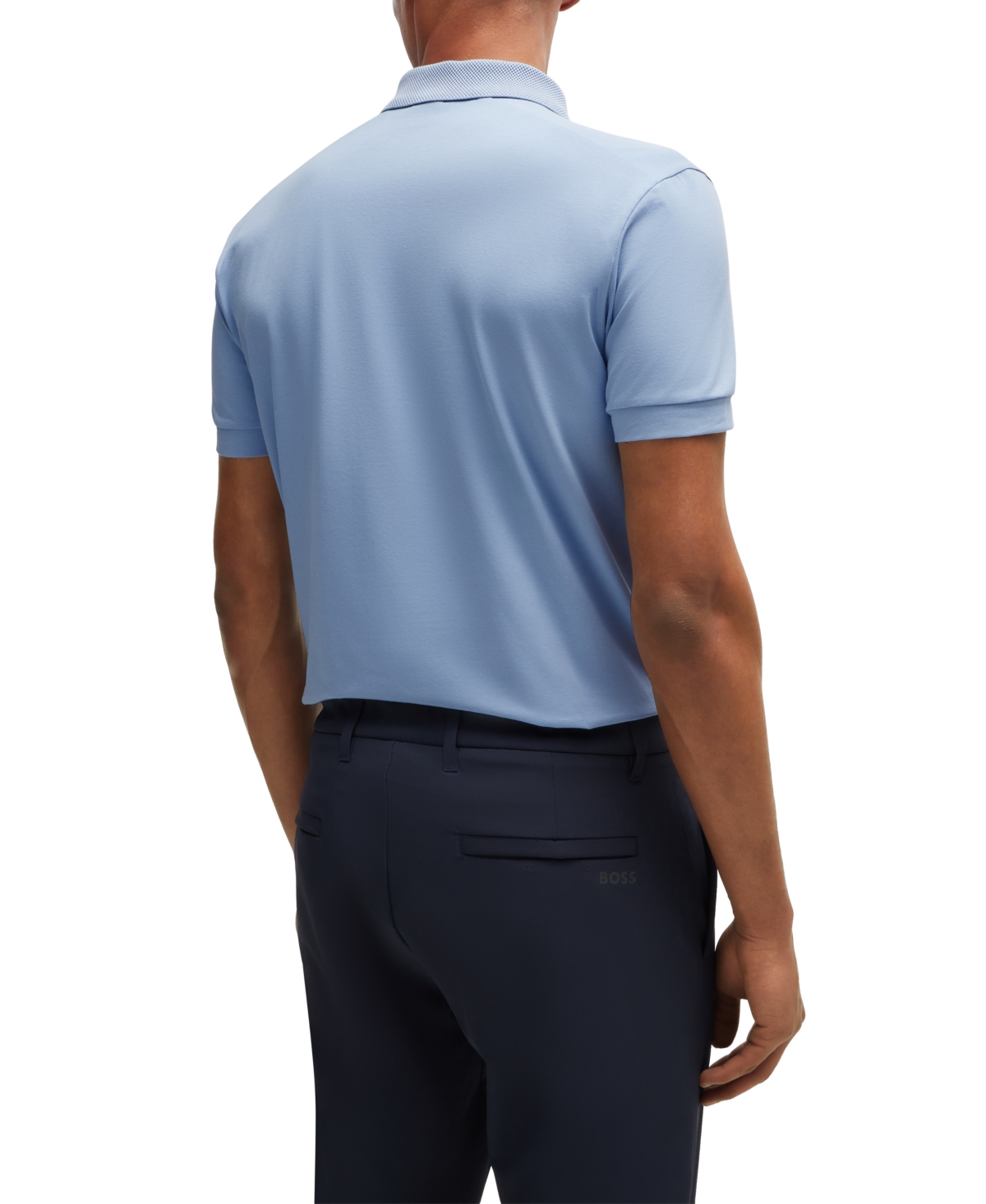 Boss by Hugo Boss Men's Striped Tape Insert Polo Shirt