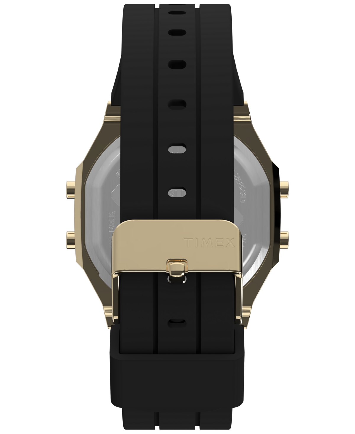 Shop Timex Unisex Activity Tracker Digital Black Silicone Strap 40mm Octagonal Watch In Green