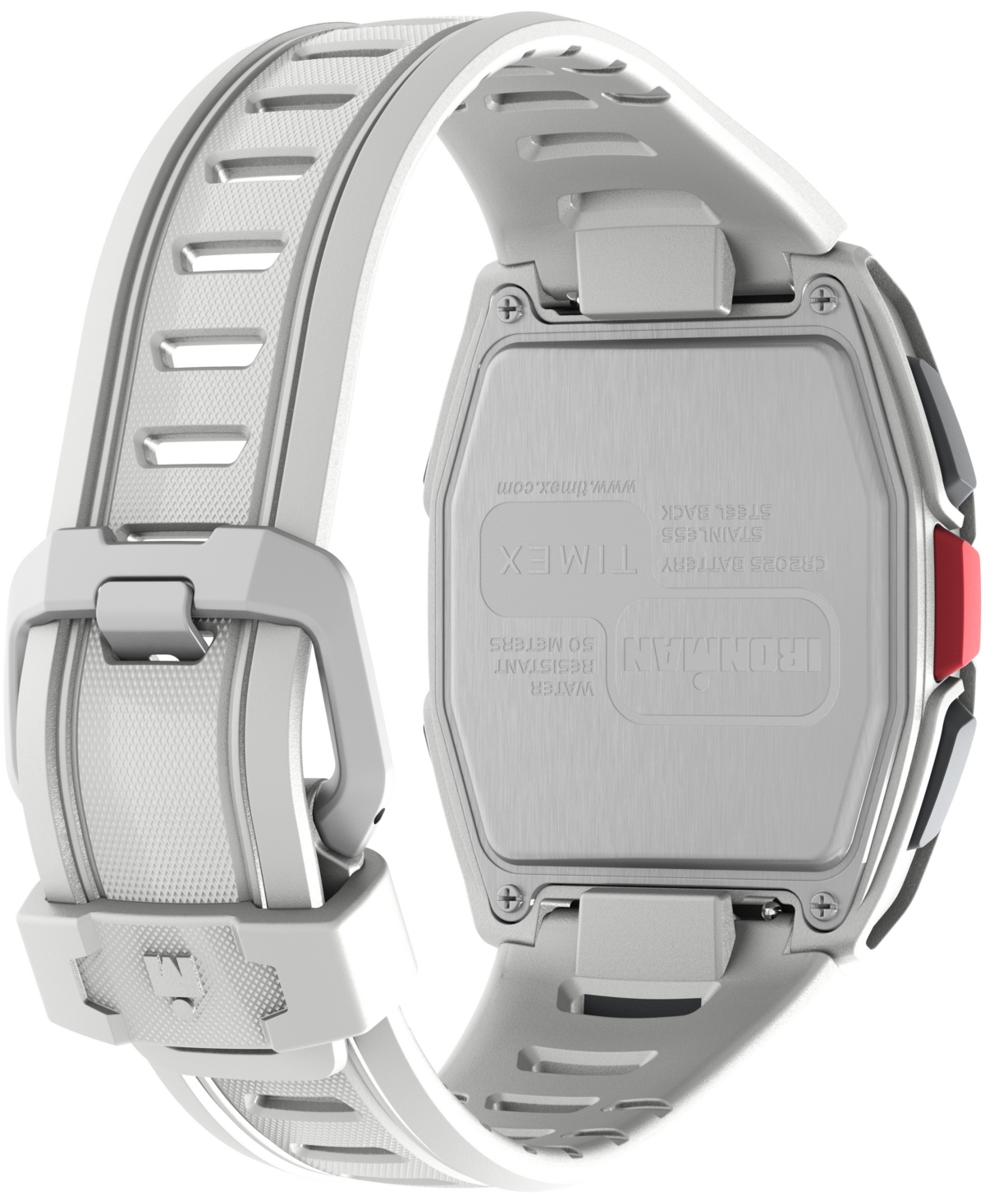 Shop Timex Unisex Ironman T300 Digital White Silicone Strap 42mm Watch