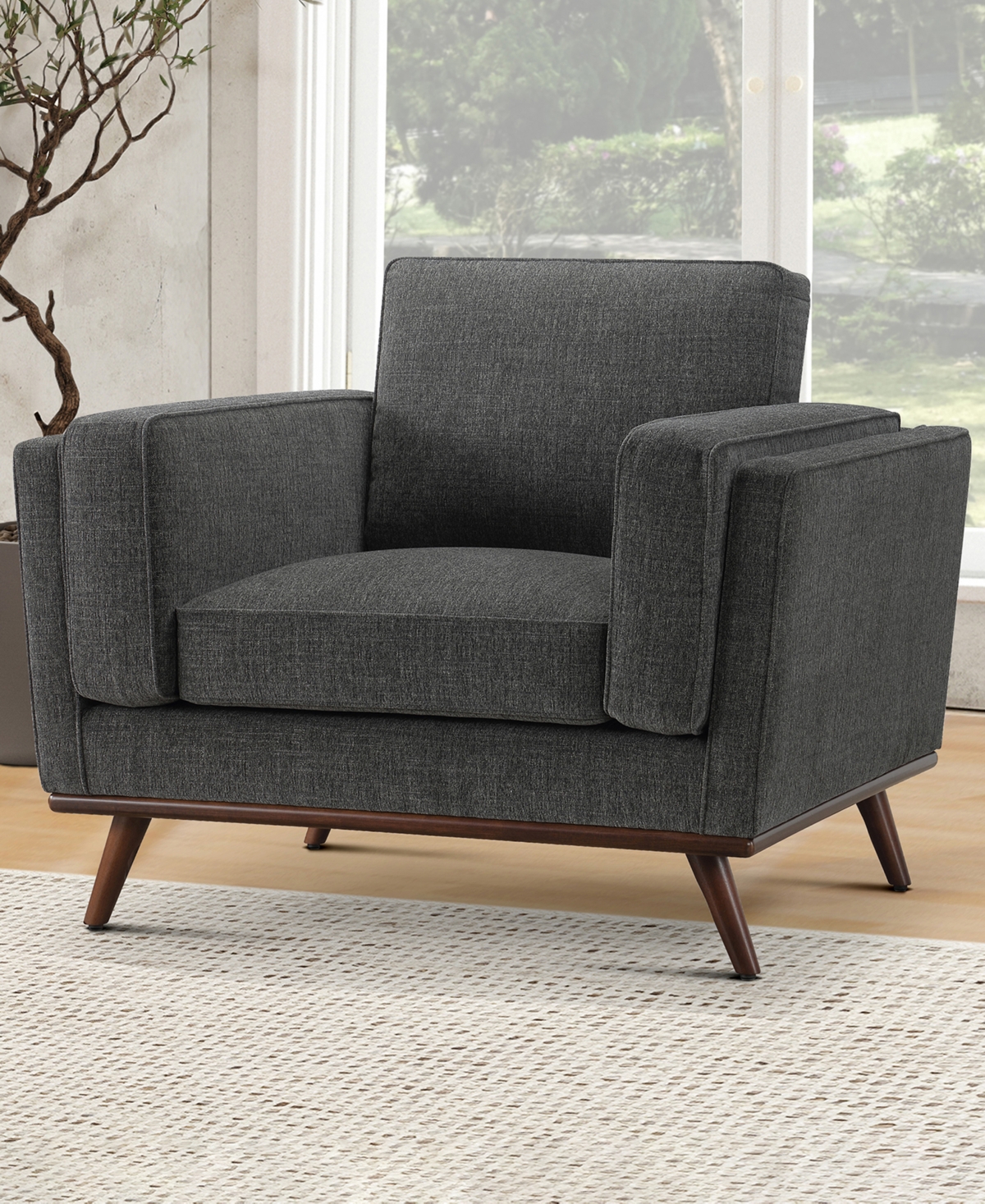ABBYSON LIVING VENICE 42" MODERN FABRIC CHAIR 