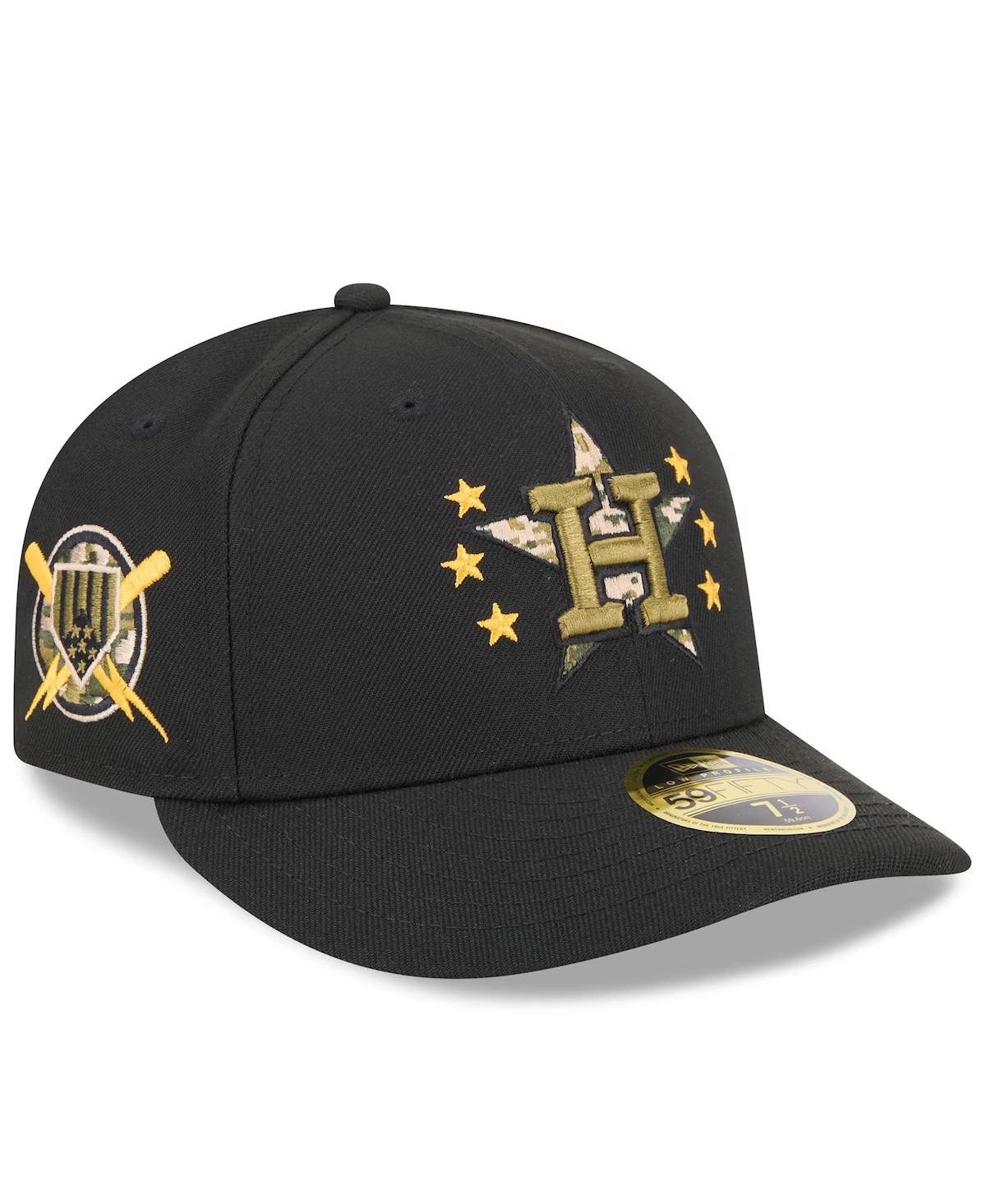 Shop New Era Men's Black Houston Astros 2024 Armed Forces Day Low Profile 59fifty Fitted Hat
