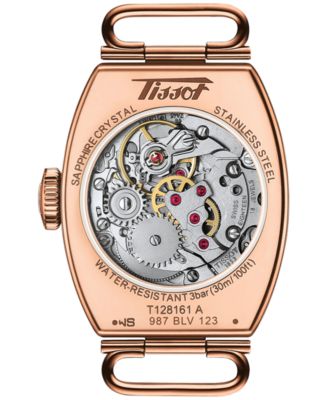 Women's Swiss Automatic Porto Brown Leather Strap Watch 22mm