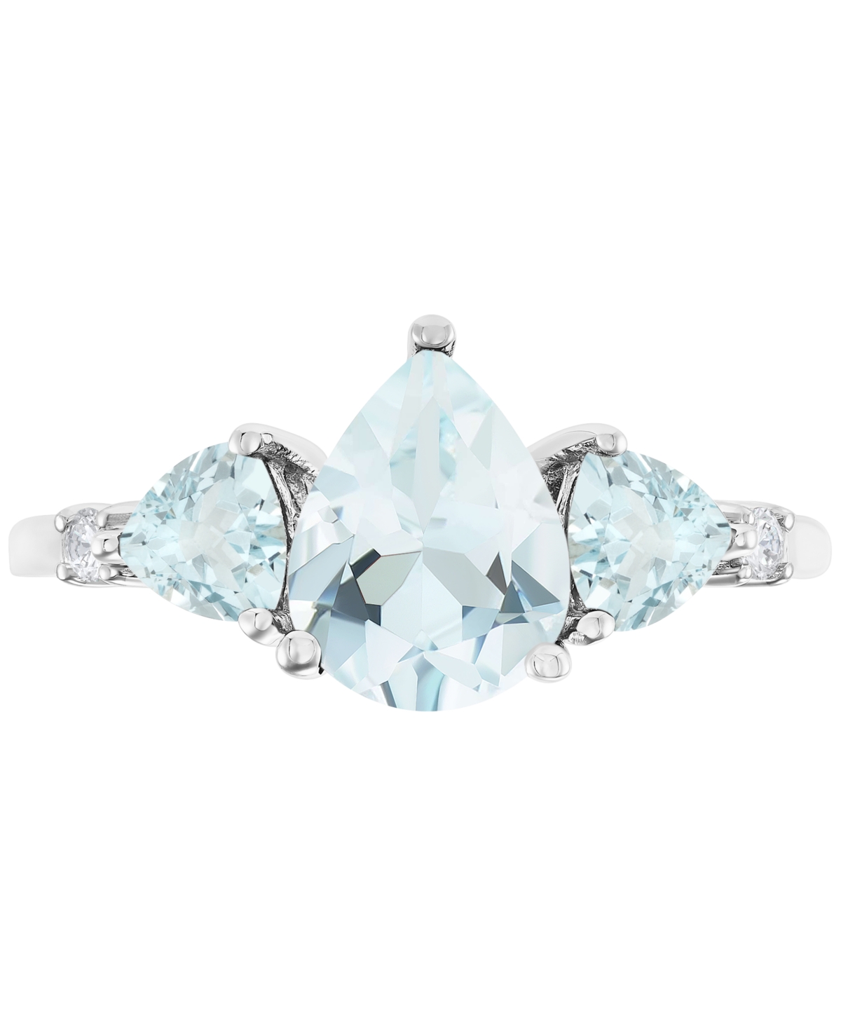 Macy's Aquamarine (1-7/8 Ct. T.w.) & Diamond (1/20 Ct. T.w.) Ring In 14k White Gold In Aquamarine