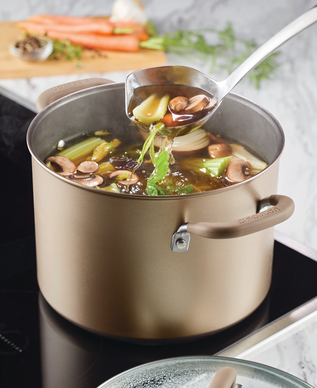 Shop Circulon Premier Professional Hard-anodized Aluminum 10-pc. Cookware Set In Bronze