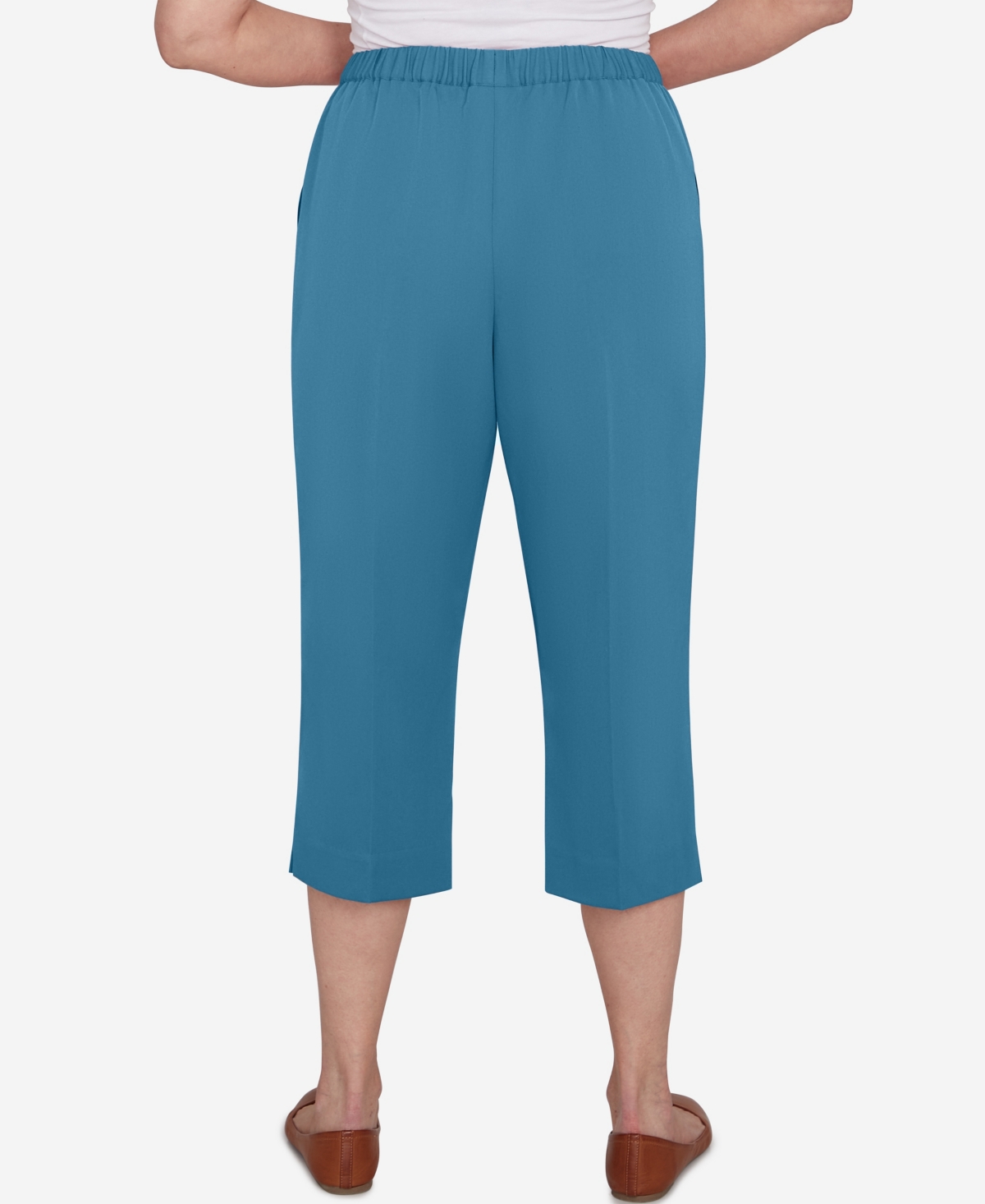 Shop Alfred Dunner Petite Sedona Sky Pull On Capri Pant In Clay