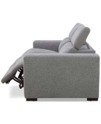 Nevio 2-Pc. Fabric Power Headrest Sectional with 2 Power Motion Chairs