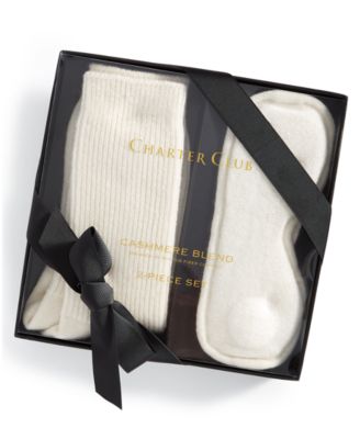 Charter Club - Cashmere Sleep Mask + Socks Gift Set