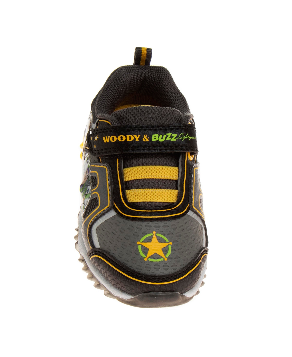 Disney Pixar Toddler Boys Toy Story Hook And Loop Sneakers In Black,yellow
