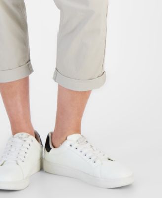Petite Pull-On Cuffed Twill Ankle Pants, Created for Macy's  