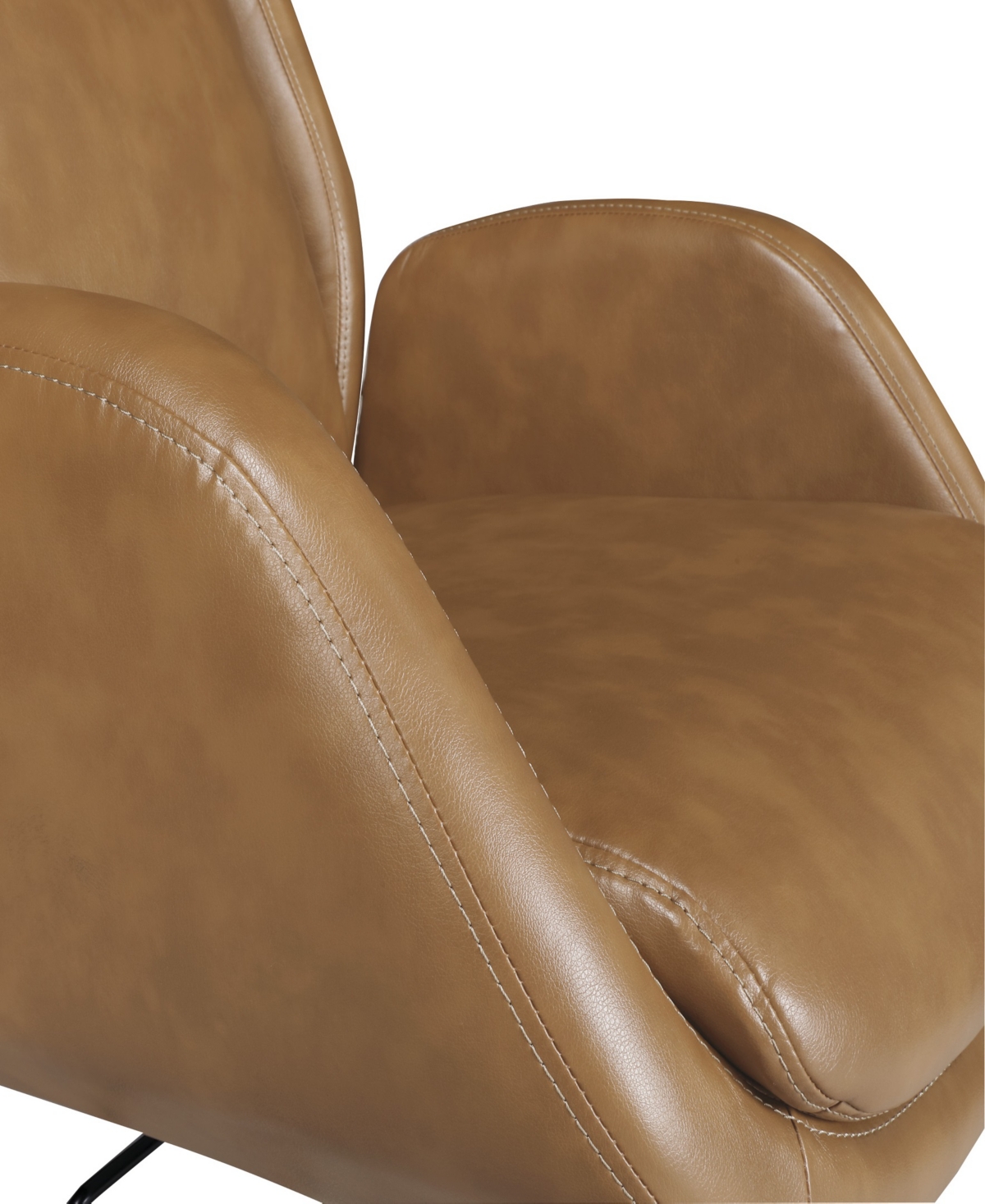 Osp Home Furnishings Office Star Blanchard Office Chair In Nutmeg Leatherette Upholstery In Nutmeg