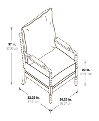 Office Star Eliza Black Spindle Chair with Graphite Fabric