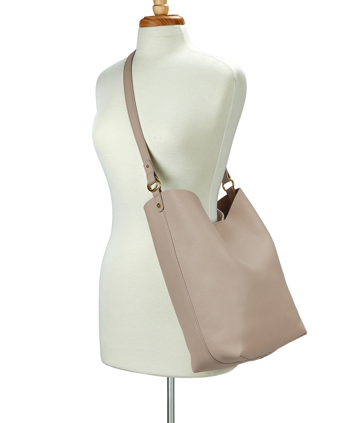 Shop Gigi New York Addison Hobo Leather Bag In Beechwood