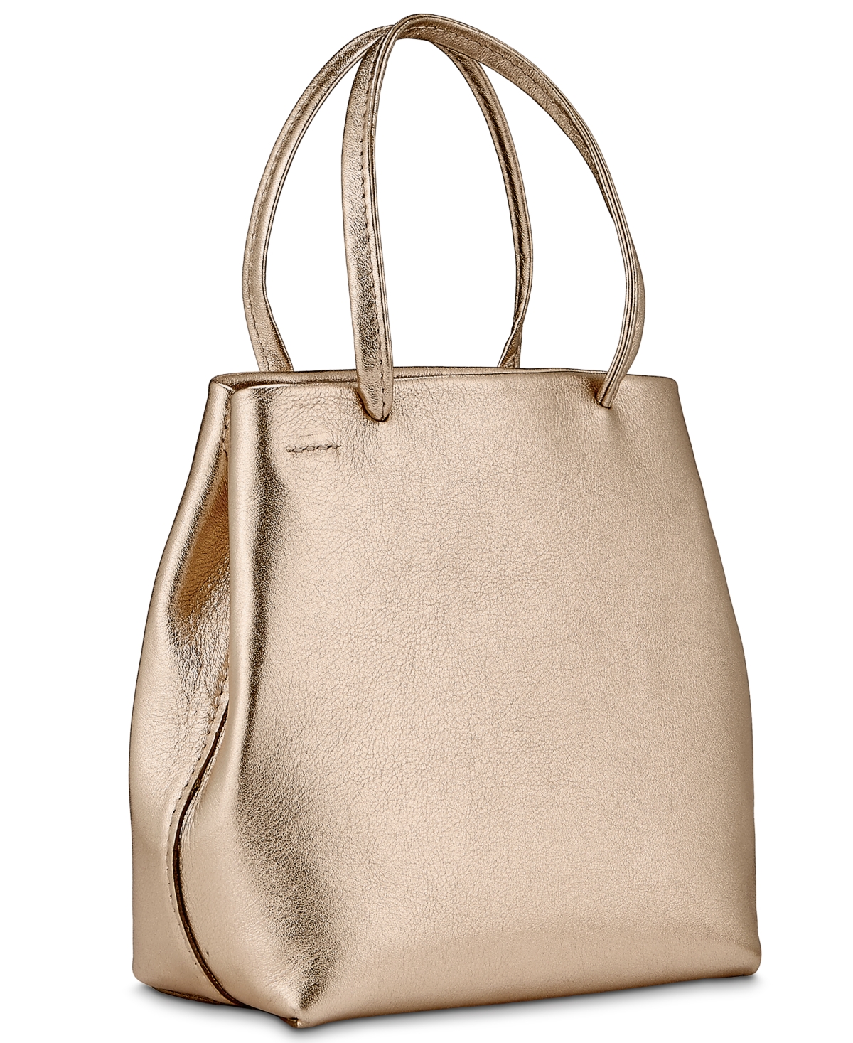 Shop Gigi New York Sydney Mini Leather Shopper Bag In White Gold