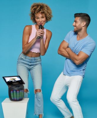 SingCast One - Video Casting Karaoke System with Bluetooth, Light Show Voice Changing Effects