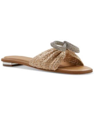 ALDO - Women's Acirarwen Rhinestone Bow Flat Slide Sandals