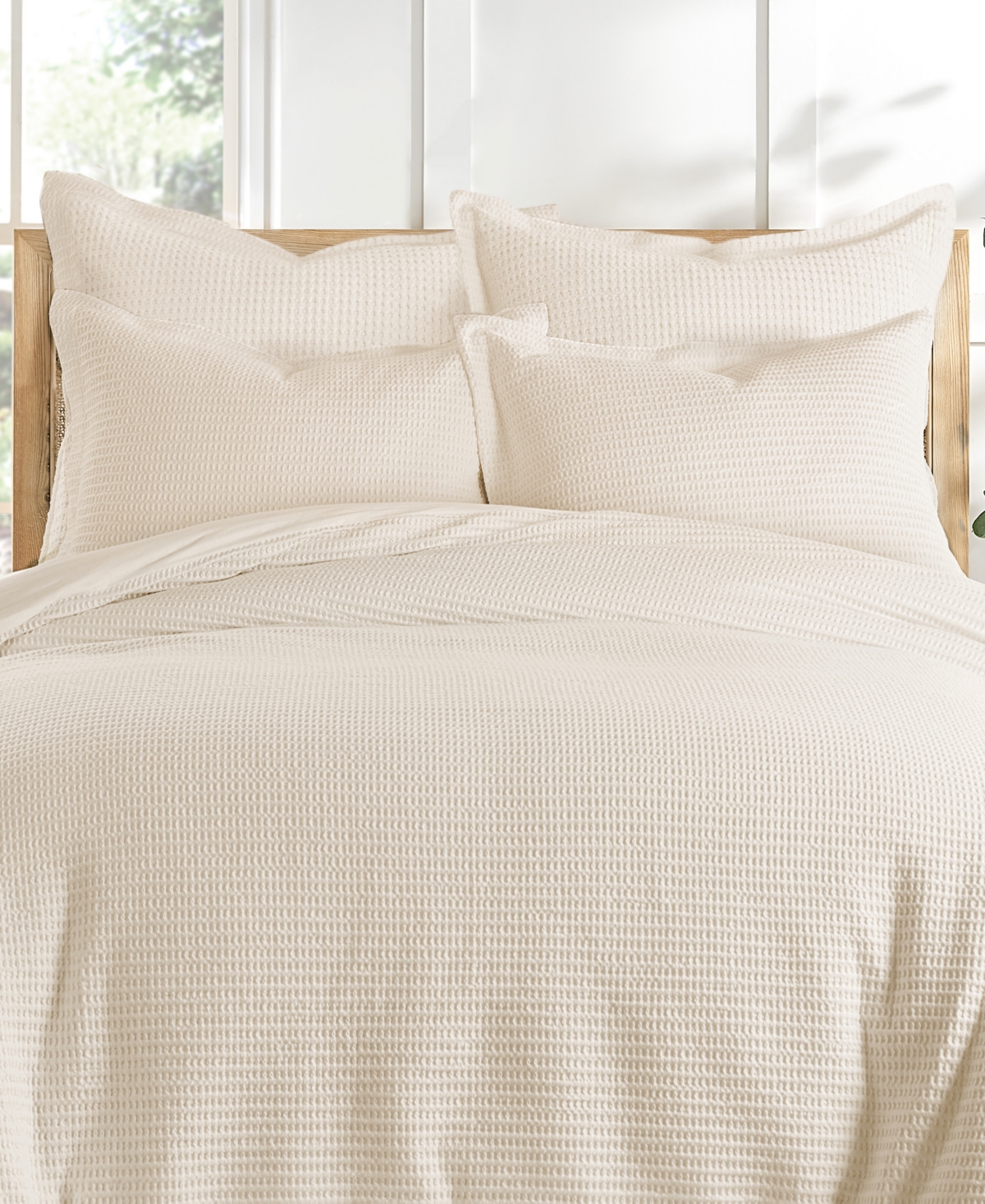 Levtex Cloud Waffle 2-pc. Sham Set, European In White
