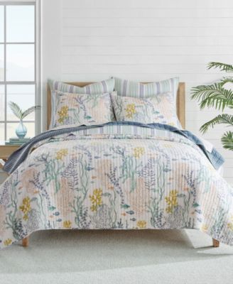 Ocean Meadow Reversible 3-Pc. Quilt Set, Full/Queen