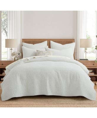 Eyelet Embroidered 3-Pc. Quilt Set, King/California King