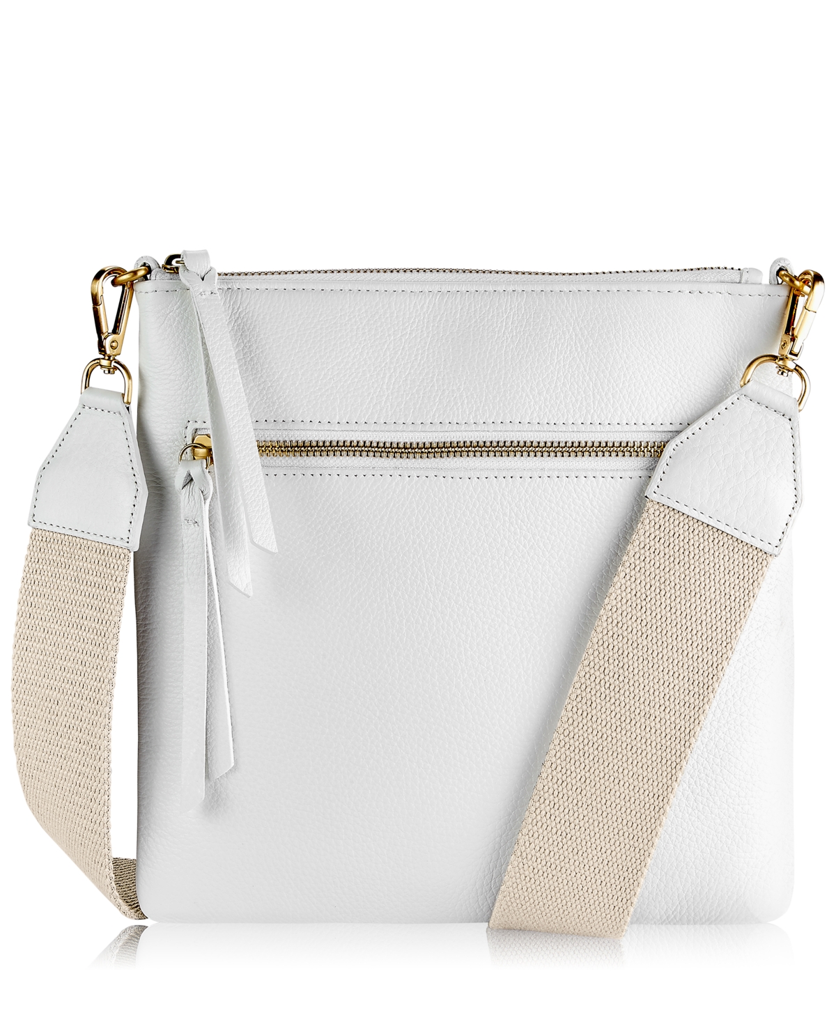 Kit Leather Messenger Bag - White