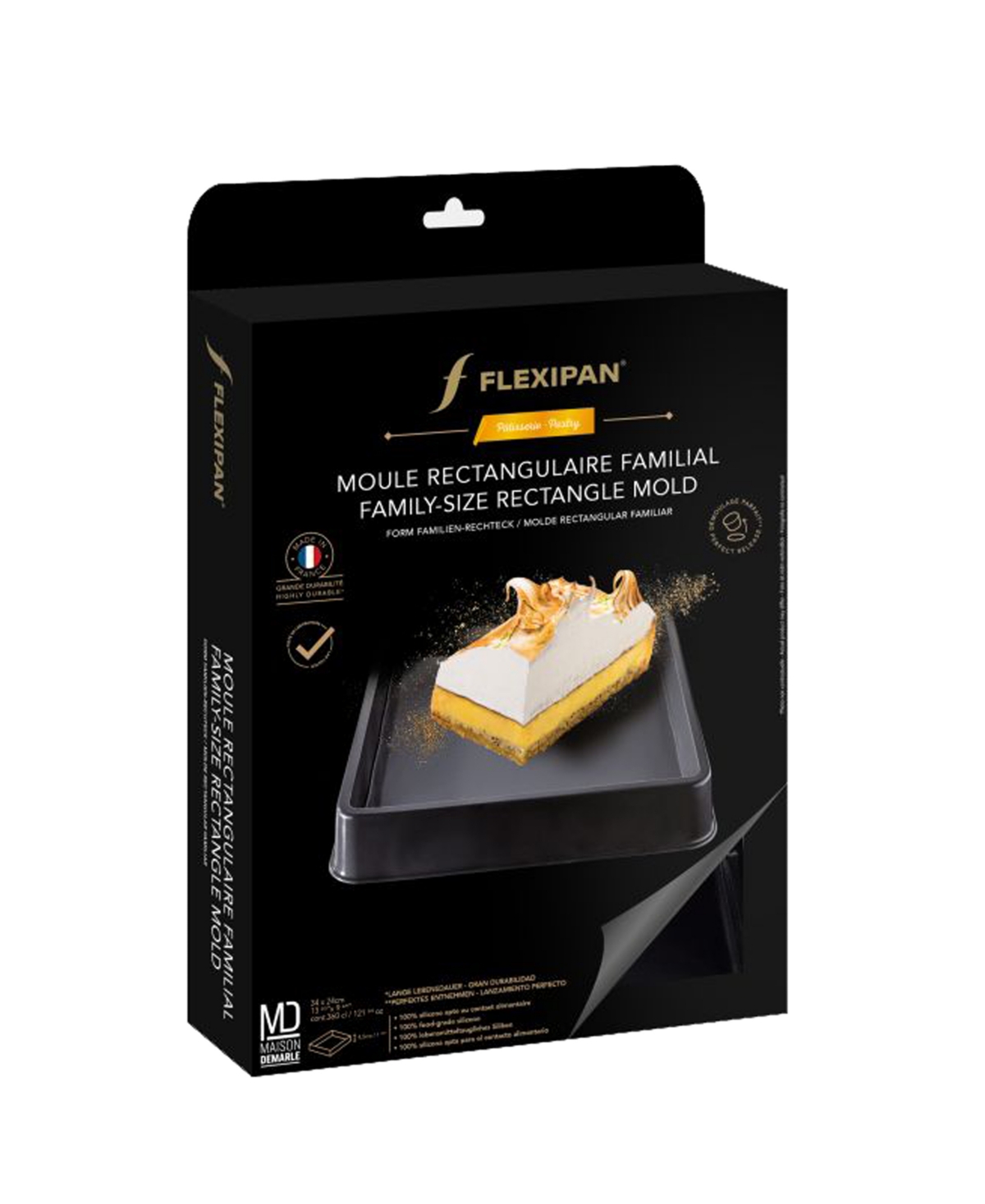 Flexipan Family Size Rectangle Mold In Black