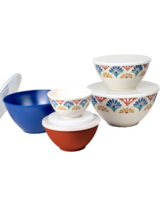 Rio Medallion Mixing Bowls with Lids, Set of 5