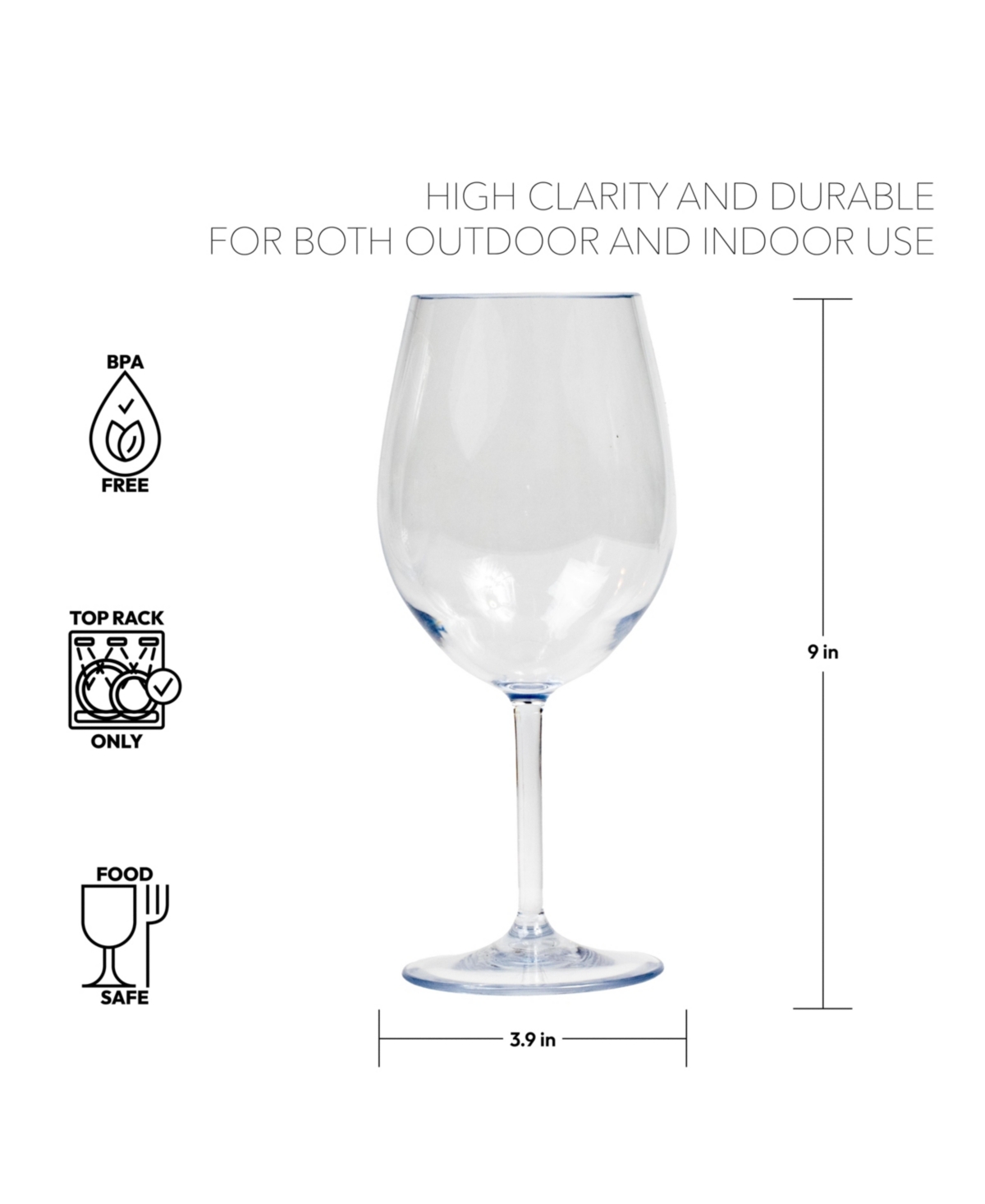 TARHONG MONTANA GOBLET DRINKWARE SET 22 OZ., SET OF 4 