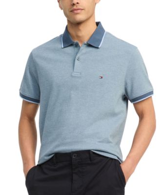 Tommy Hilfiger Men s Regular Fit Two Tone Interlock Polo Shirt Macy s