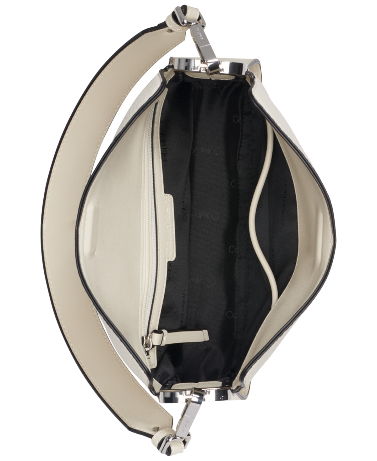 Calvin Klein Fay Demi Shoulder With Magnetic Top Closure In Cherub Wht